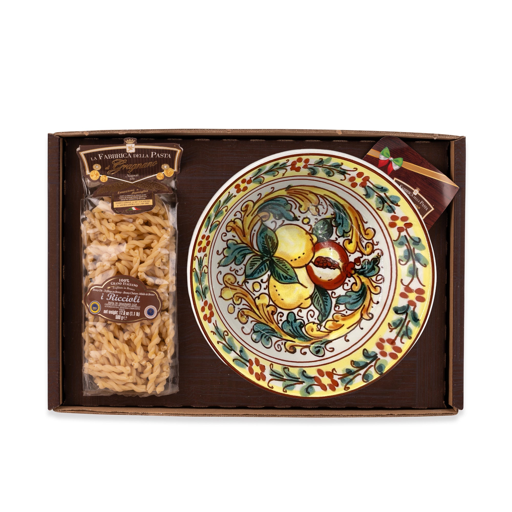 Vassoio Monopacchetto con ceramica italiana