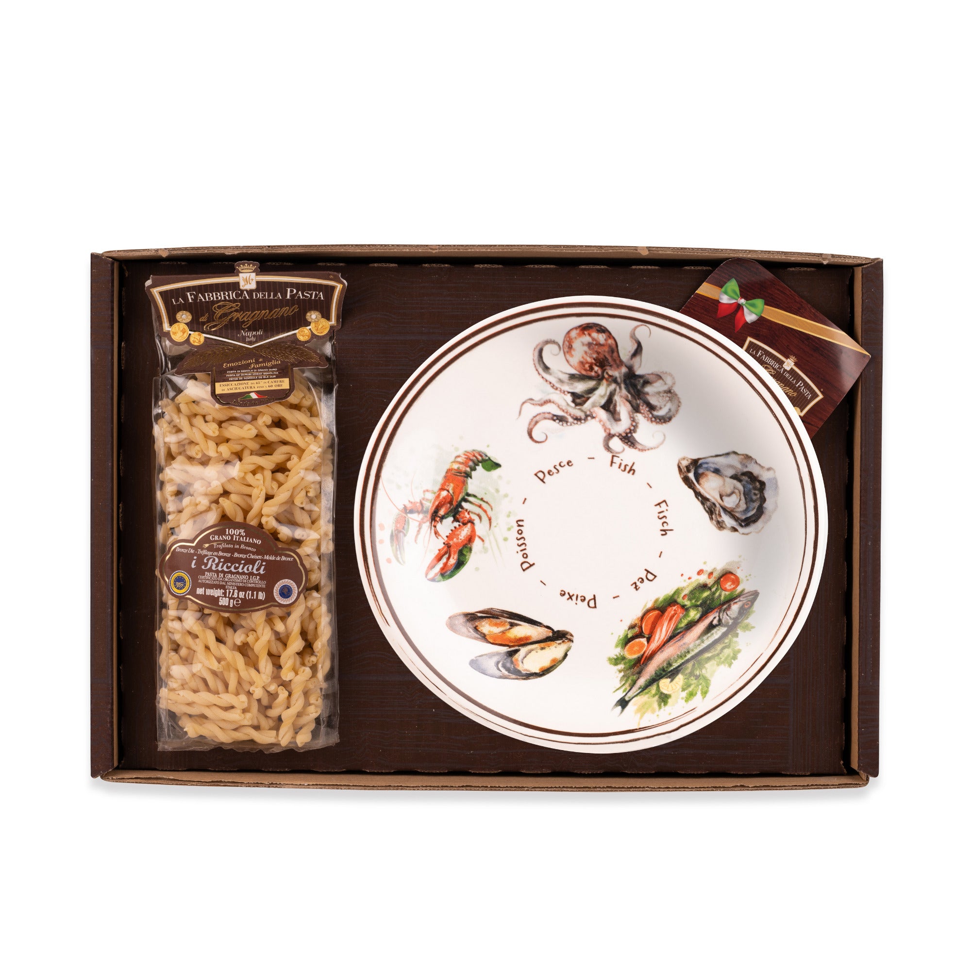 Vassoio Monopacchetto con ceramica italiana